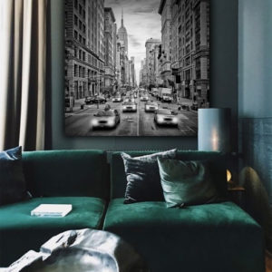 wandbild new york fith avenue melanie viola wohnzimmer 2