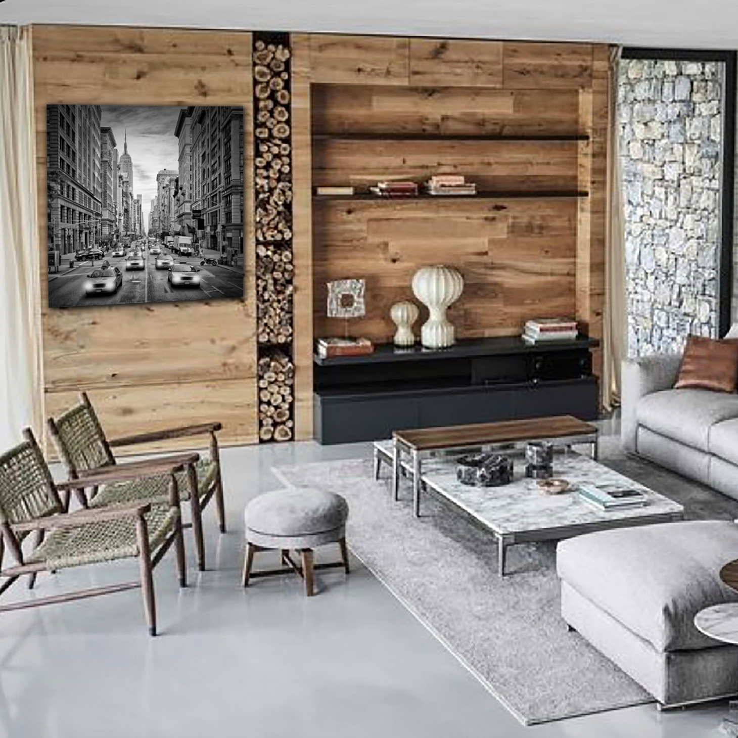 Wandbild New York City Fifth Avenue - Wohnzimmer Wandbild New York City Fifth Avenue - Wohnzimmer