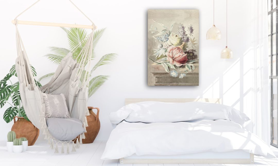 wandbild-blumen-aquarell-illustration-schlafzimmer