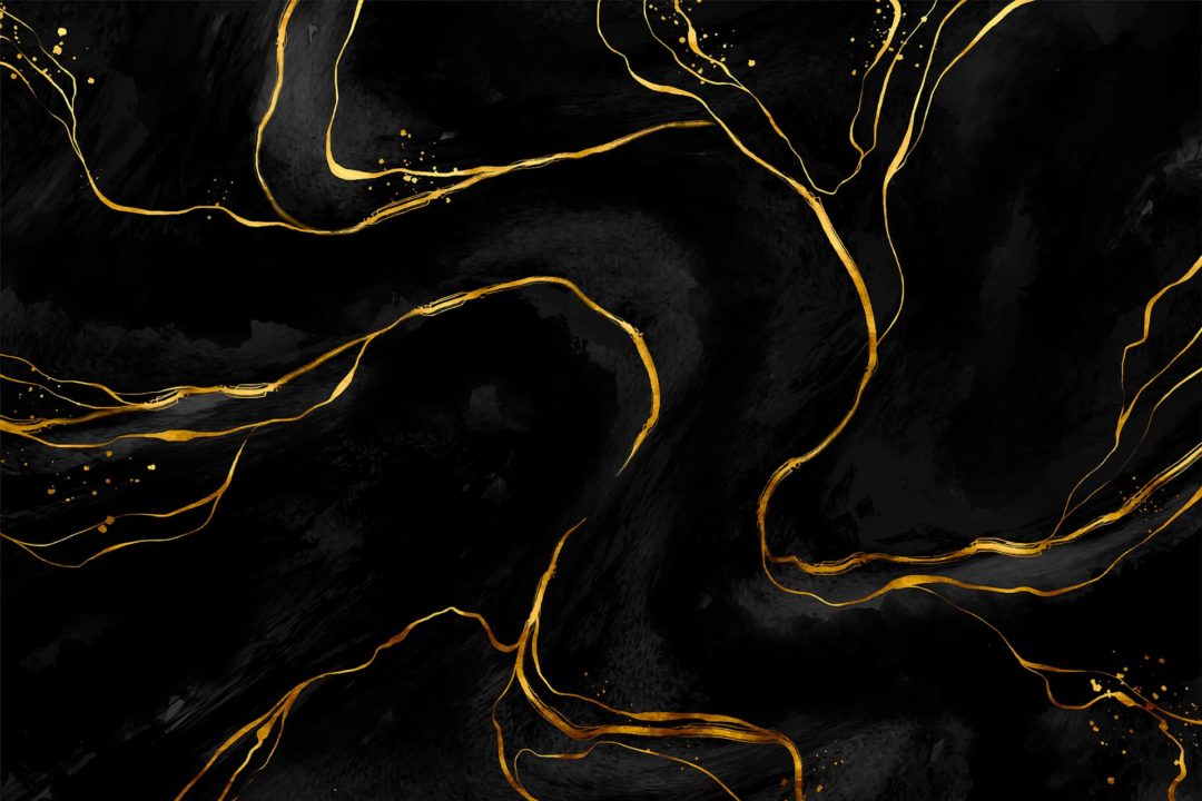 Wandbild Goldener Marmor, Abstrakt
