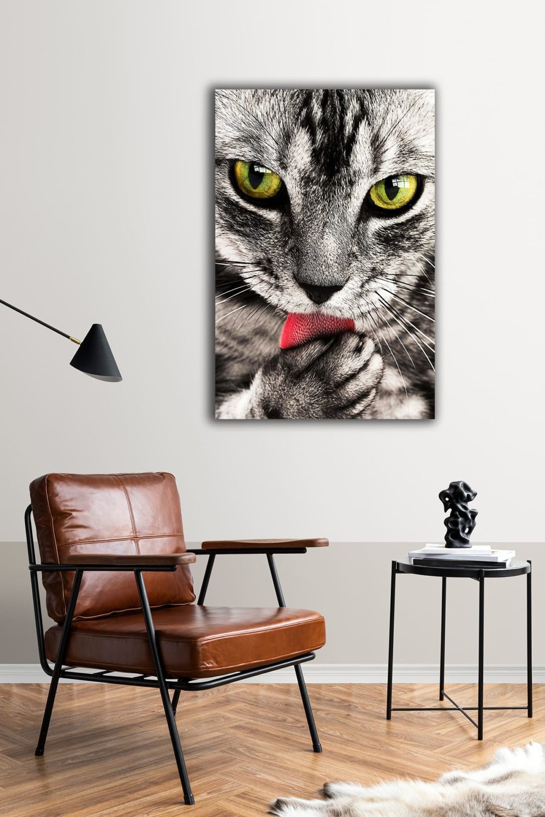 Wandbild Katzenpflege im Flur, Natur & Tiere