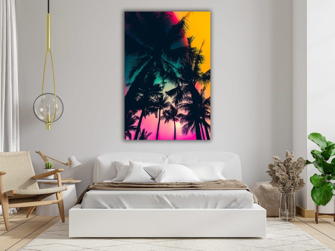 wandbild-palmensilhouette-mit-buntem-himmel-natur-landschaft-schlafzimmer-min