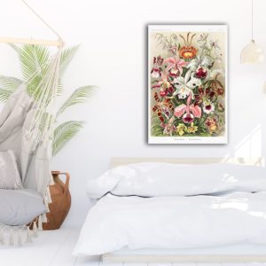 Wandbild Vintage Blumen im Schlafzimmer, Illustration