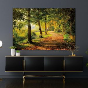 Wandbild Waldweg Herbst im Flur, Natur & Landschaft