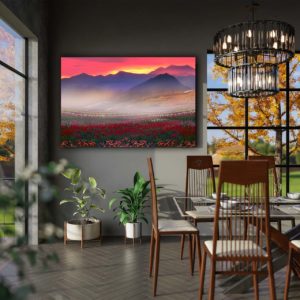 Wandbild Blumenfeld in Bergen im Flur, Natur & Landschaft