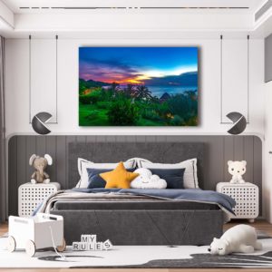 Wandbild Sonnenuntergang am Meer im Schlafzimmer, Natur & Landschaft