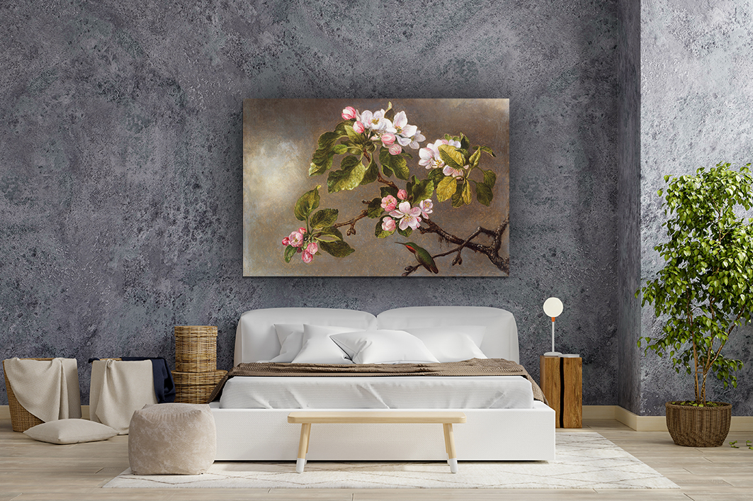 Wandbild Blüte Aquarell im Schlafzimmer, Natur & Landschaft