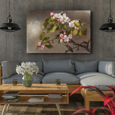Wandbild Blüte Aquarell im Wohnzimmer, Natur & Landschaft