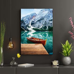 Wandbild Bootssteg im Flur, Natur & Landschaft