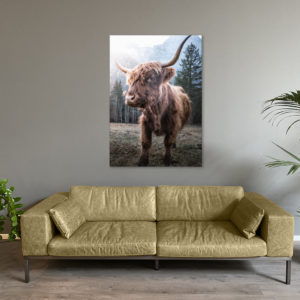 Wandbild Bulle stehend im Wohnzimmer2, Tiere & Natur