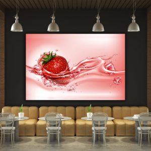 Wandbild Erdbeertraum im Esszimmer3, Illustration