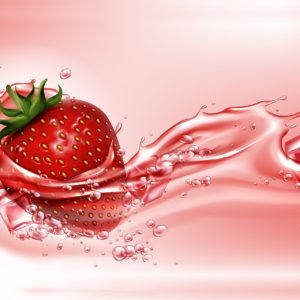 Wandbild Erdbeertraum, Illustration