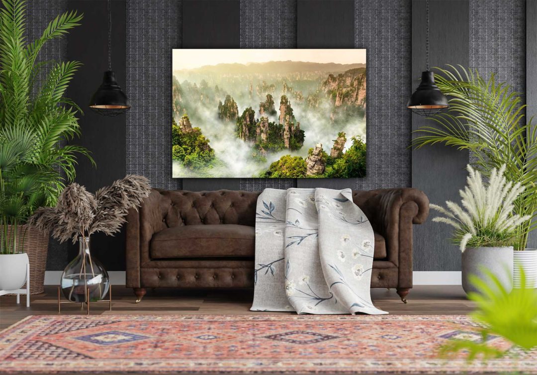 Wandbild Gebirge China im Wohnzimmer, Natur & Landschaft
