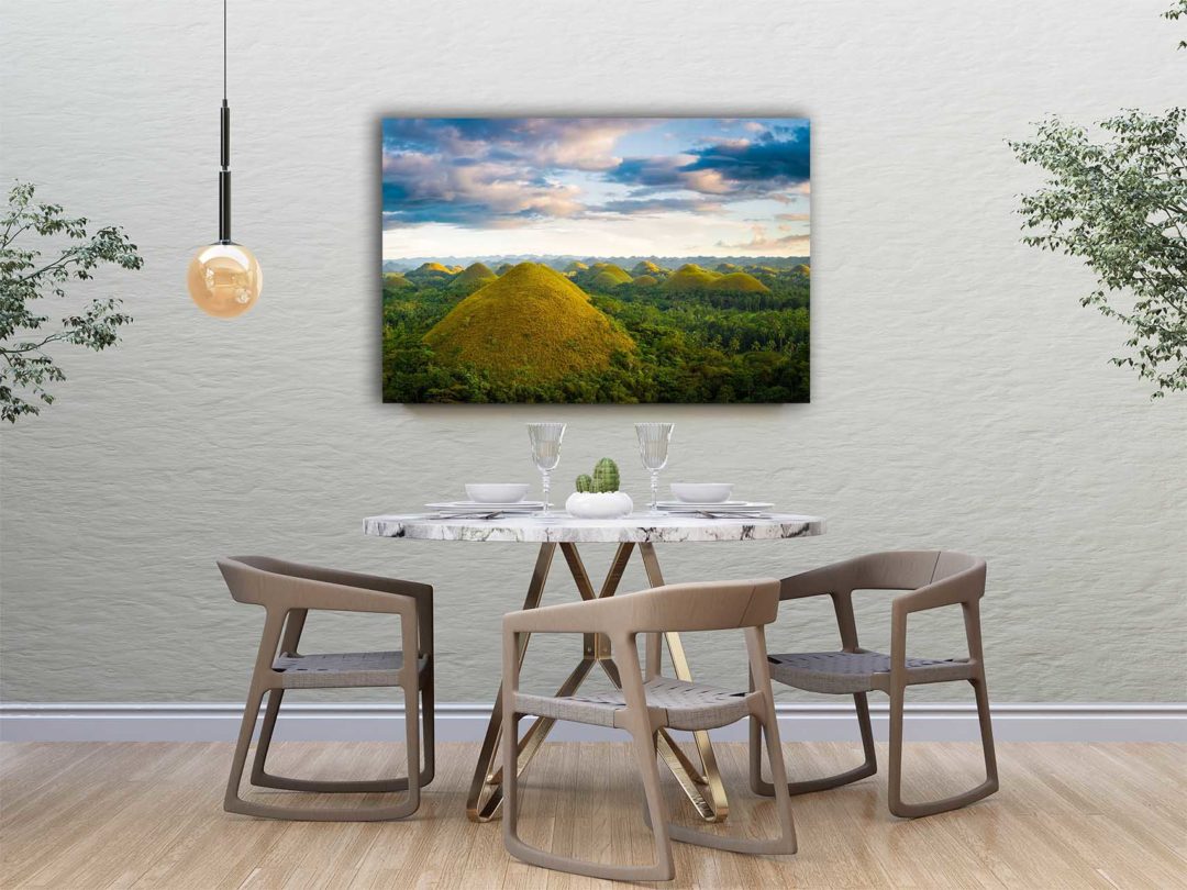 Wandbild Grüne Hügel im Esszimmer, Natur & Landschaft
