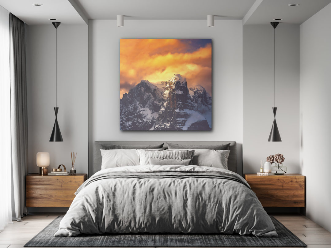 Wandbild Magischer Berggipfel Schlafzimmer