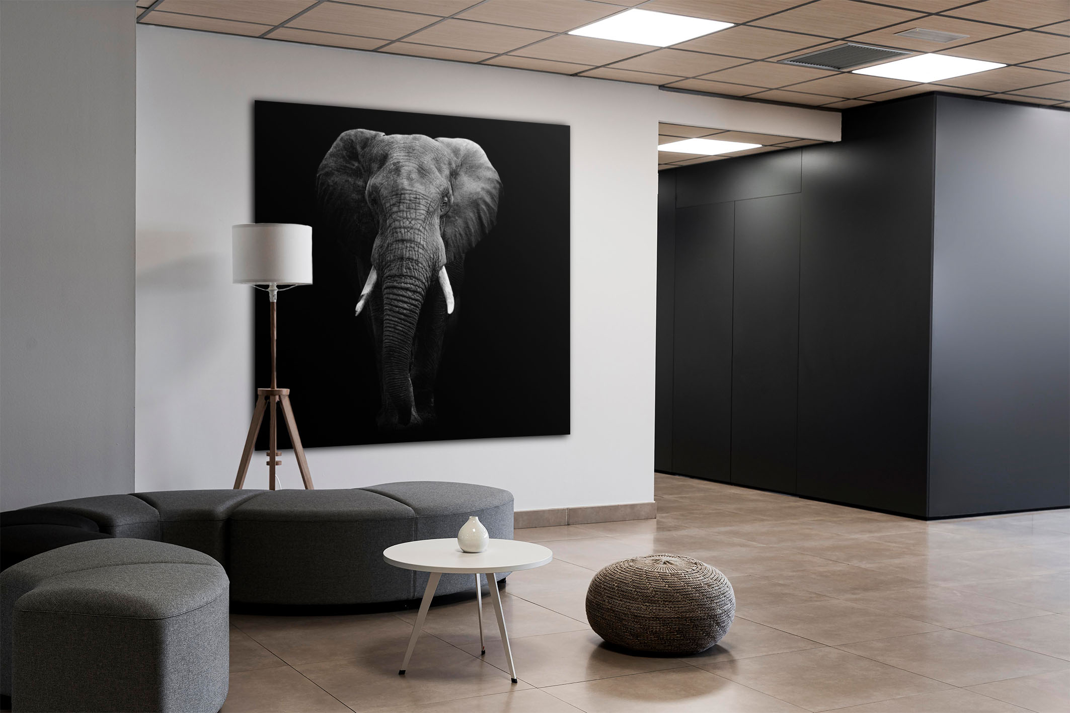 Wandbild Elefant - Wohnzimmer1