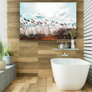 Wandbild Gräser im Wind - Badezimmer