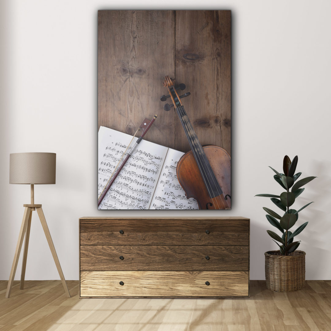 Wandbild Violine mit Noten - Flur 2