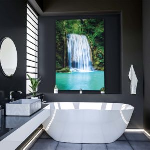 Wandbild Wasserfall - Badezimmer