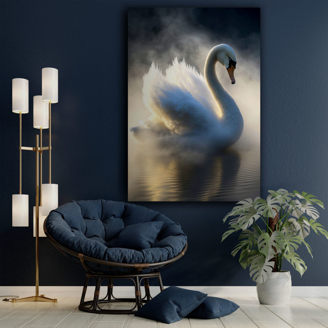 Wandbild Cloudy Swan - Flur