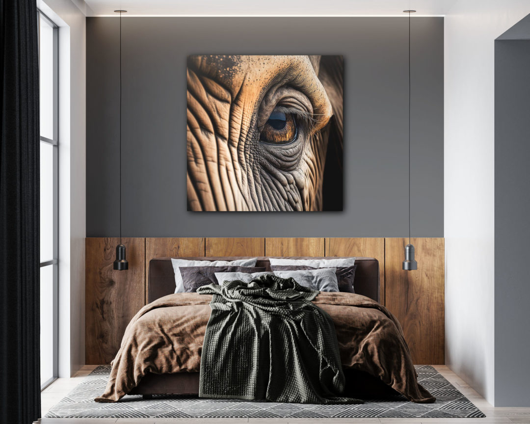 Wandbild Elephant Eye - Schlafzimmer