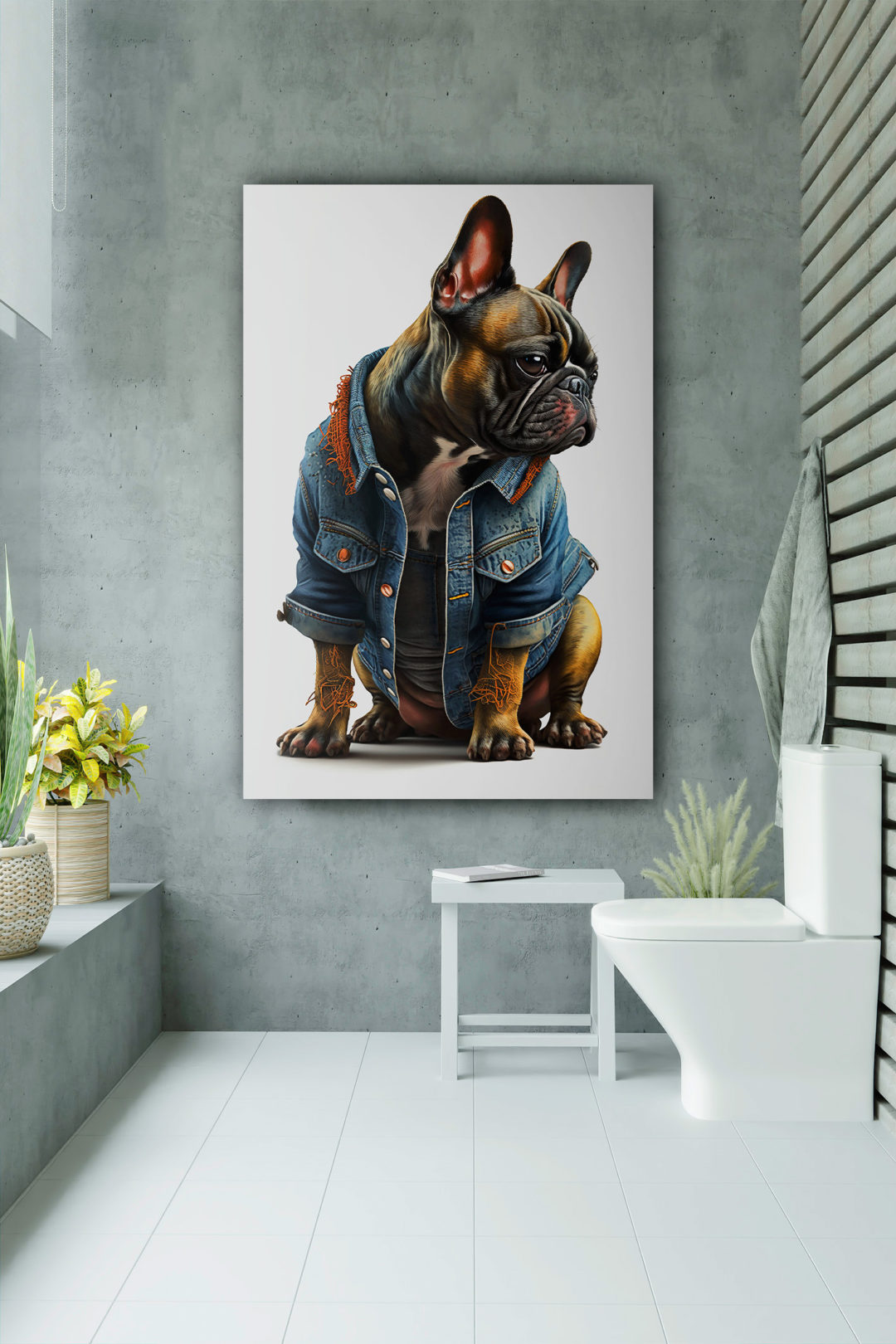 Wandbild Fashion Dog No.4 - Badezimmer