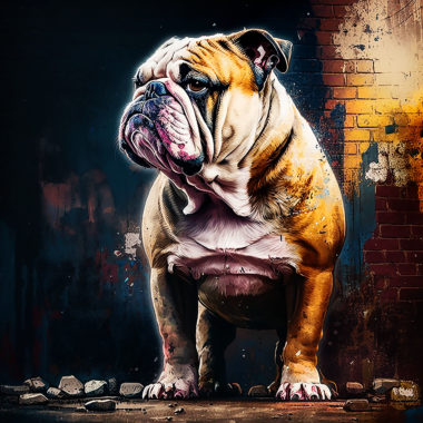 Wandbild Graffiti Bulldog