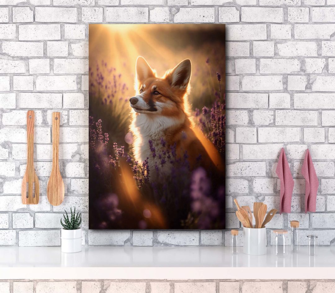 Wandbild Lavender Fox - Küche