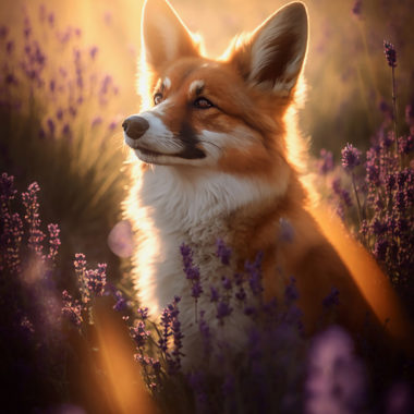 Wandbild Lavender Fox