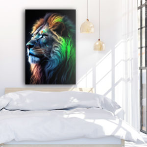 wandbild rainbow lion tiere abstrakt flowersandmacro schlafzimmer