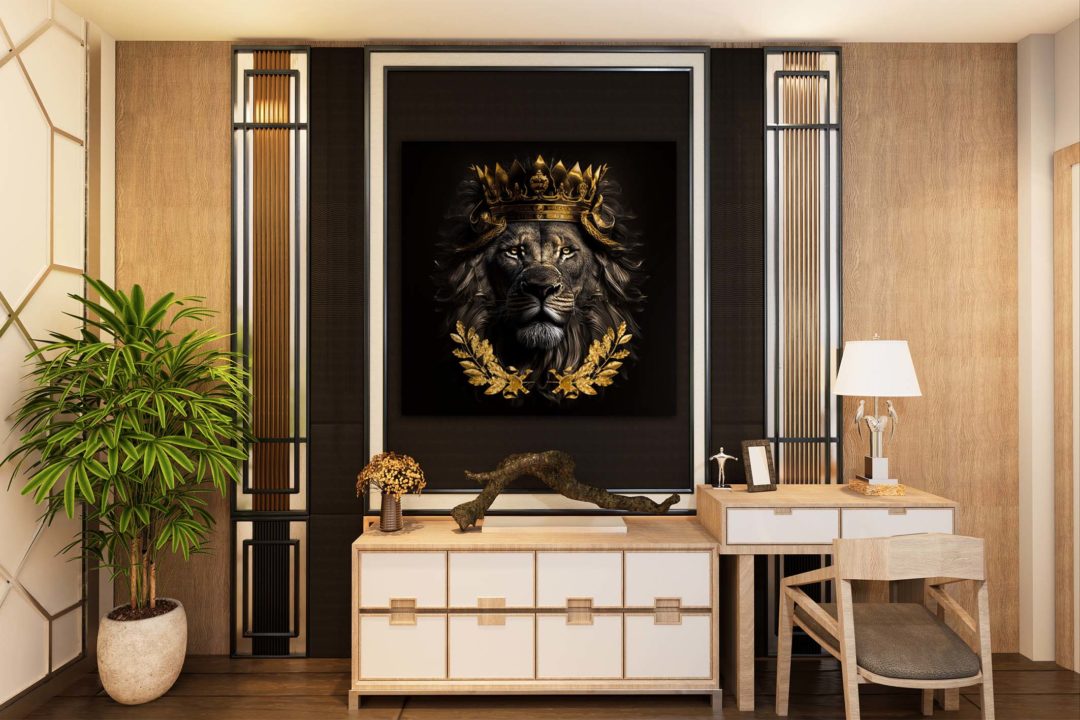 Wandbild Lion King - Wohnzimmer