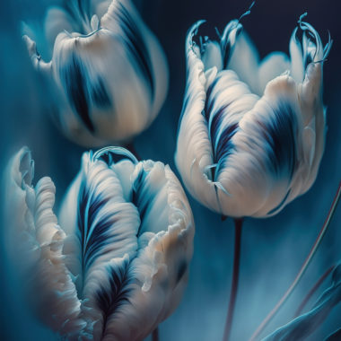 Wandbild Blue Tulips