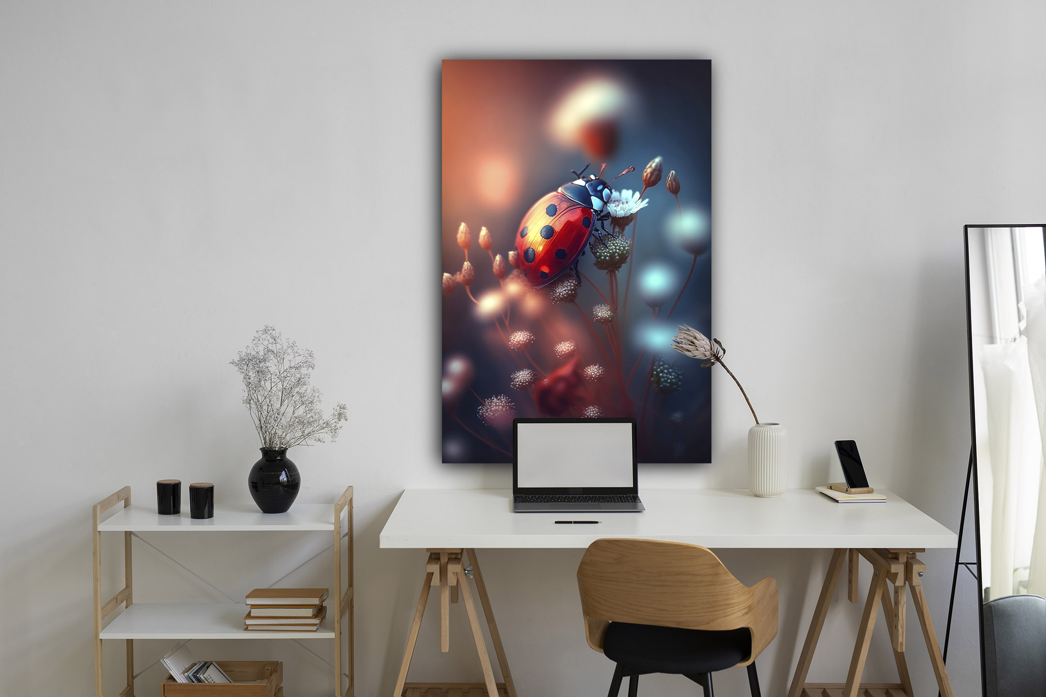 Wandbild Ladybug Arbeitszimmer