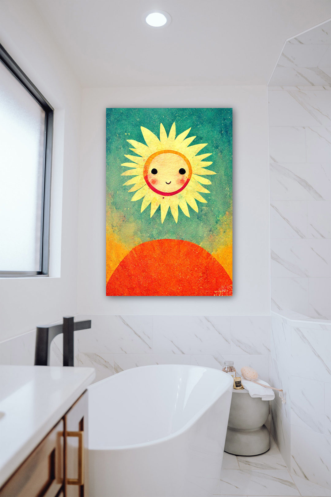 Wandbild Cute Sun - Bad