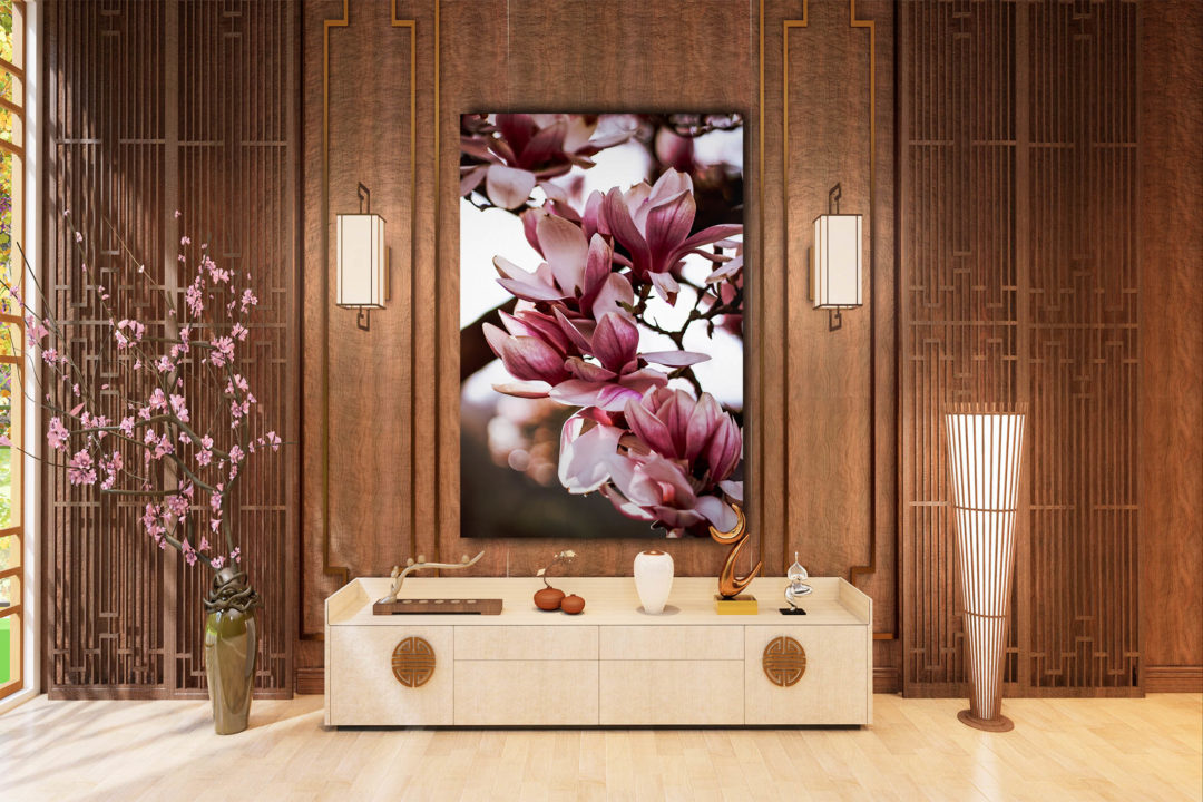 Wandbild Magnolia - Wohnzimmer