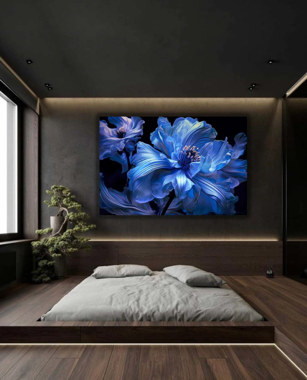 wandbild-blue-cornflower-catill2020-schlafzimmer