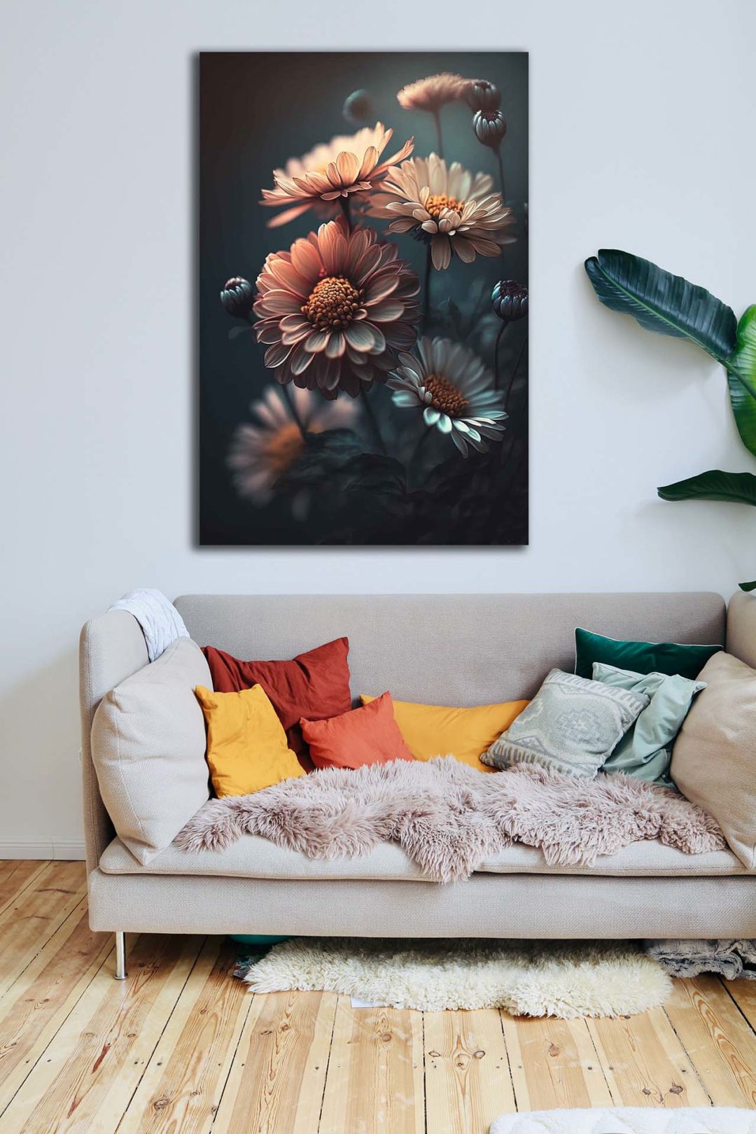 Wandbild Chrysantheme - Wohnzimmer