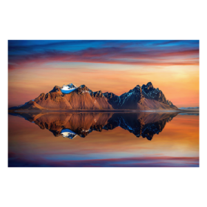 Wandbild Vestrahorn bei Sonnenuntergang