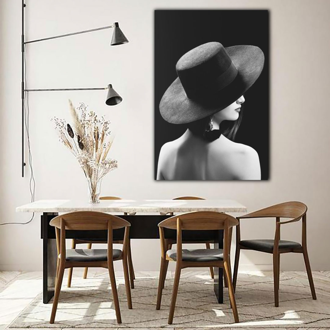 Wandbild Woman with hat - Esszimmer