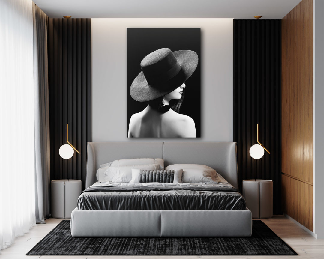 Wandbild Woman with hat - Schlafzimmer