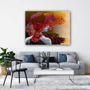 Wandbild Puzzle einer Frau