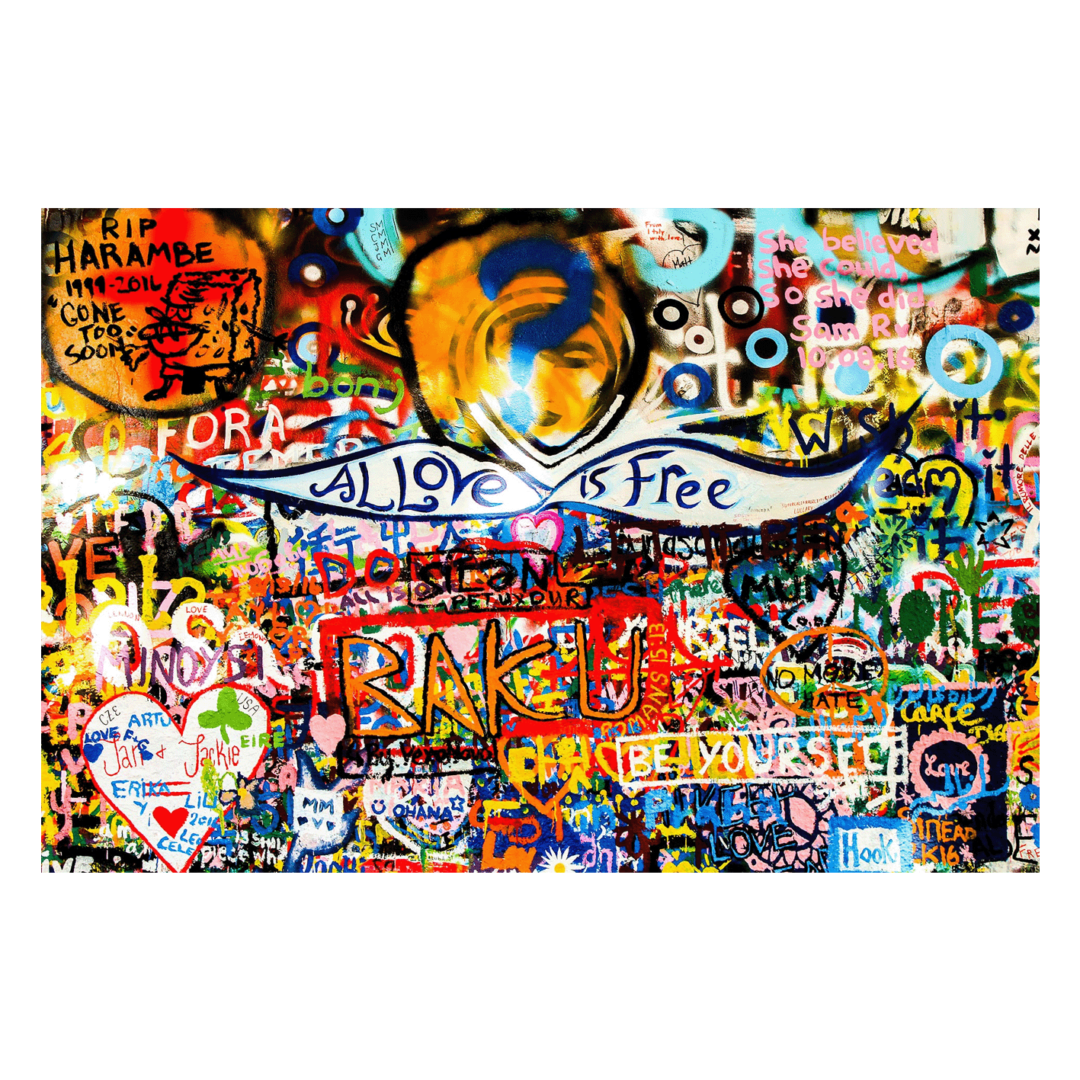 Wandbild Graffiti All Love is Free