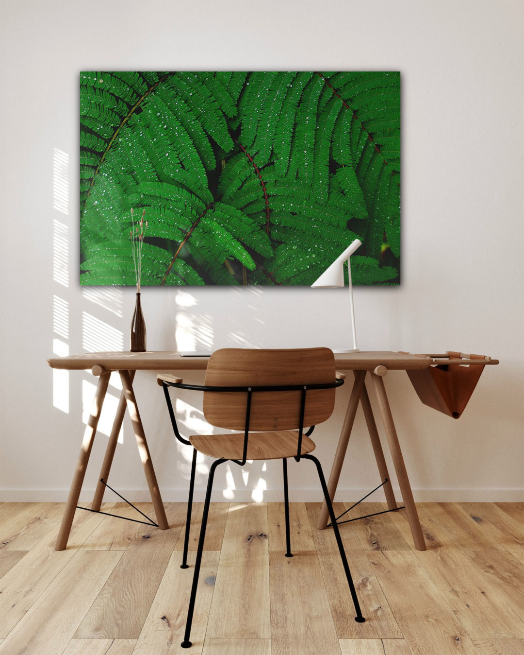 Wandbild Mimose mit Wassertropfen - Arbeitszimmer