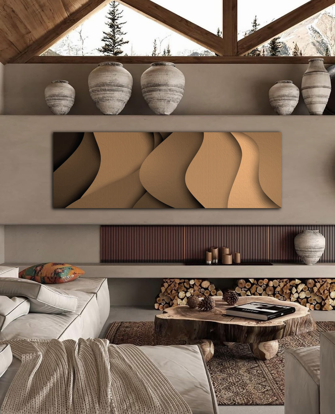 wandbild wogenkunst panorama abstrakt wohnzimmer