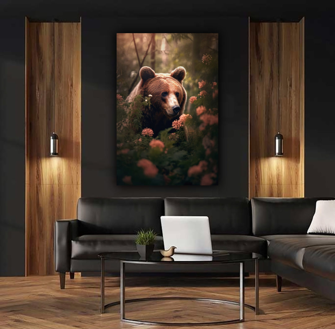 Wandbild Bear Forest - Wohnzimmer