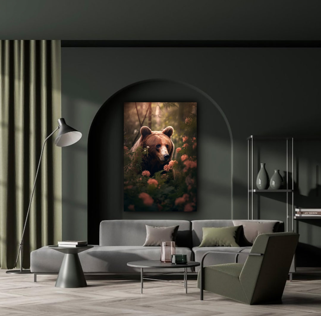 Wandbild Bear Forest - Wohnzimmer 2
