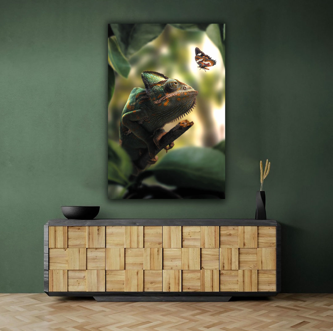 Wandbild Chameleon Butterfly - Flur