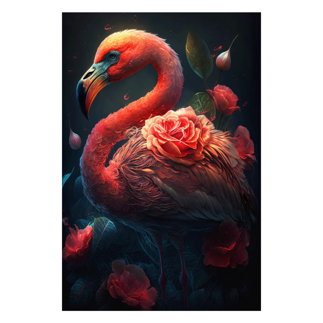 Wandbild Flamingo Flower