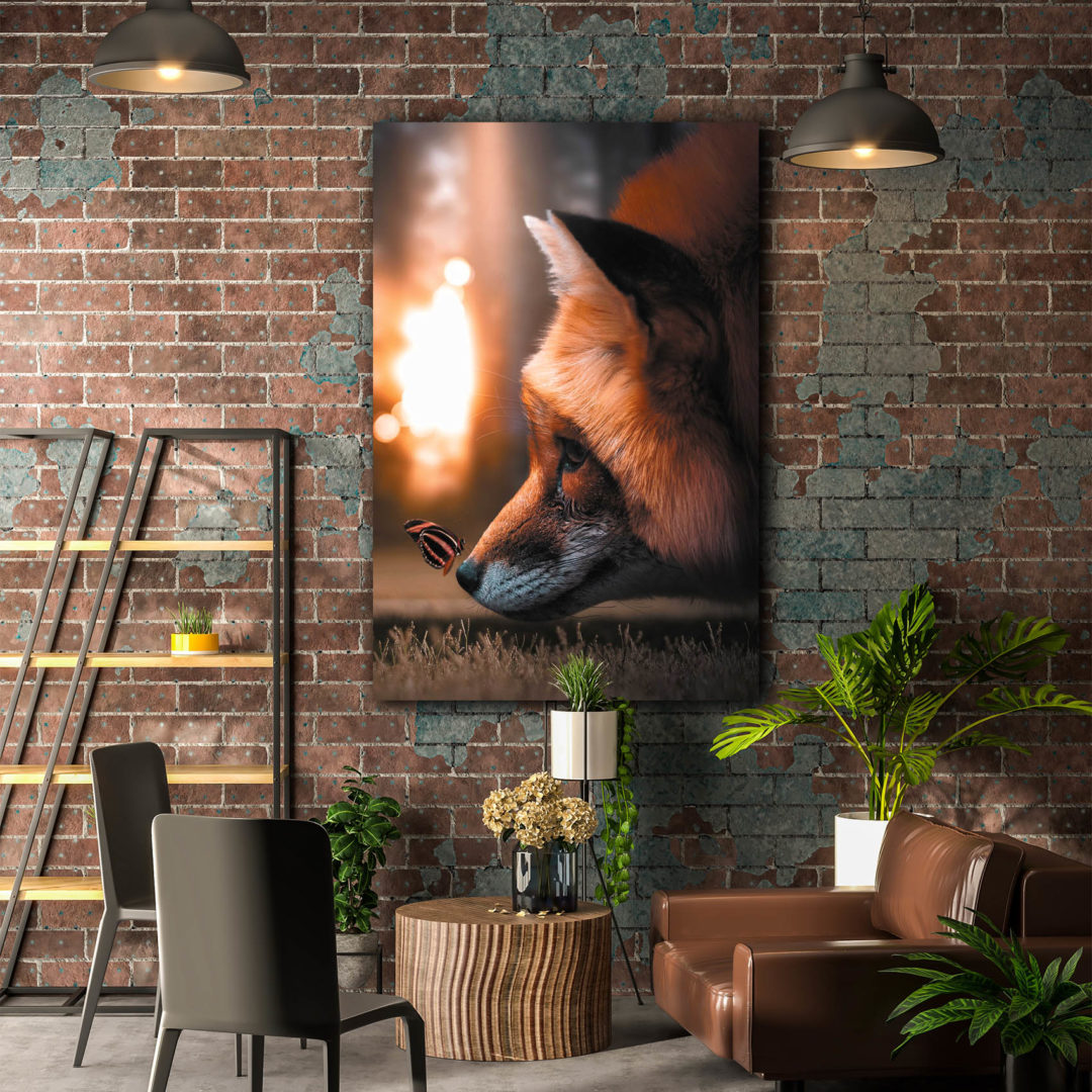 Wandbild Fox Butterfly - Wohnzimmer 2