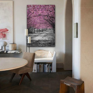 wandbild kirschbluetenallee in pink melanie viola wohnzimmer